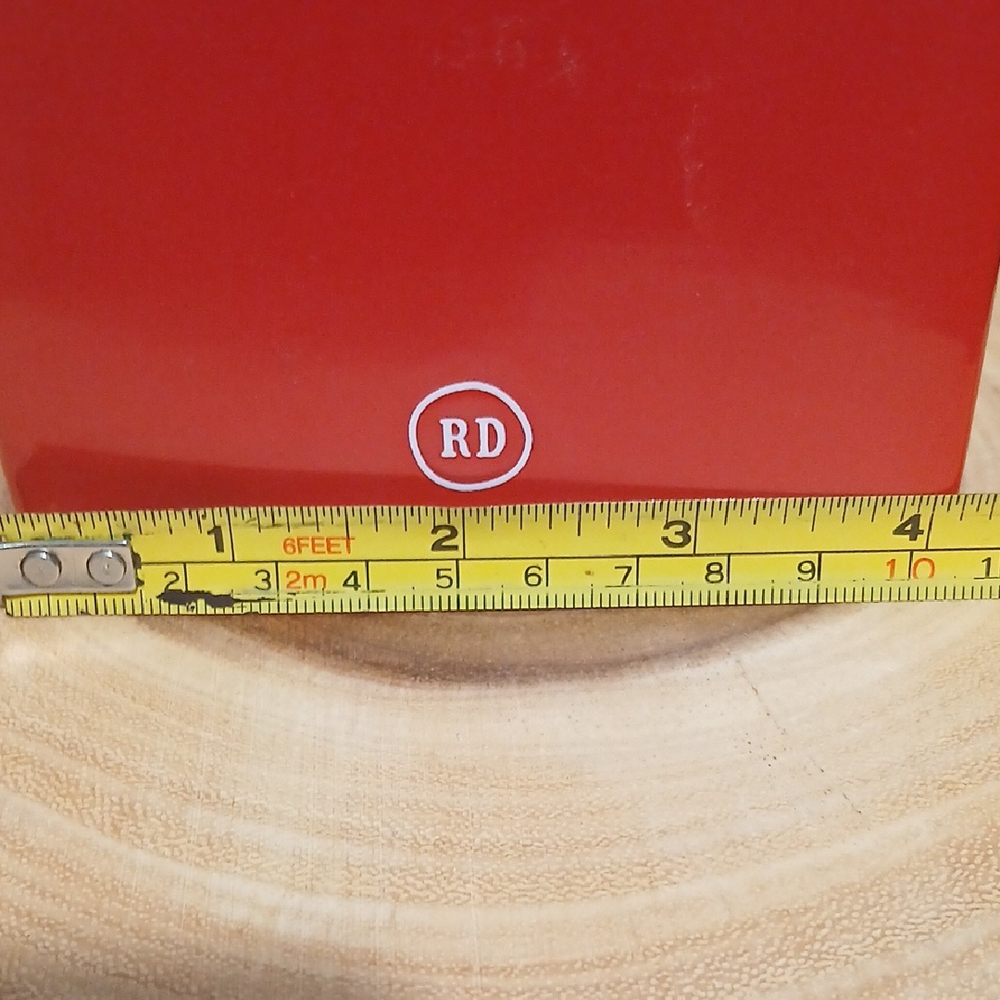 Rae Dunn Red Christmas Ceramic Box NWOT - Picture 4 of 6